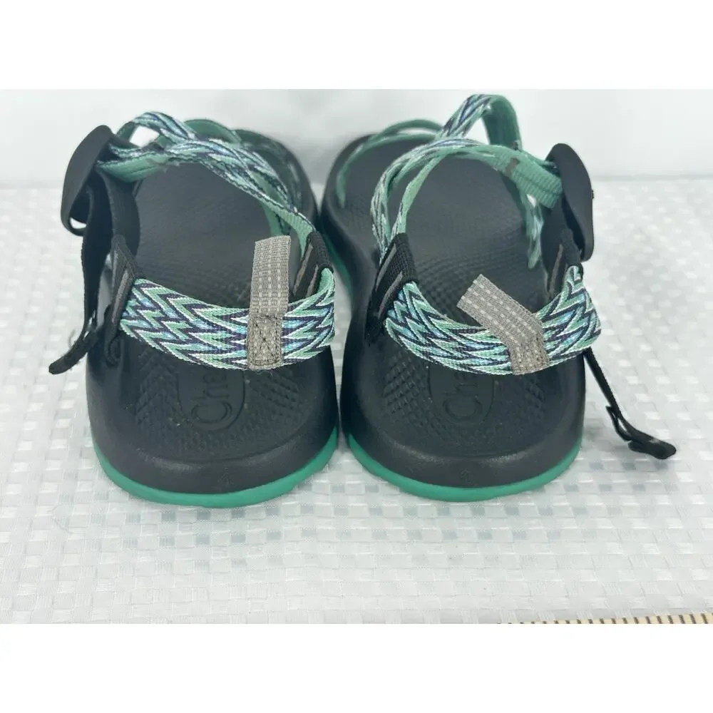 CHACO Z/2 Sandal Strappy Blue Green Hiking Outdoor Active Shoe Youth SZ 4